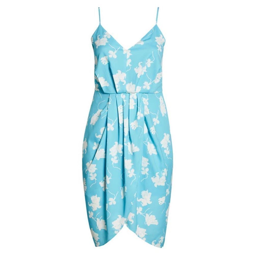 CHELSEA 28 Floral Faux Wrap Dress In Teal-White Melt Size 1X NEW - Picture 16 of 16